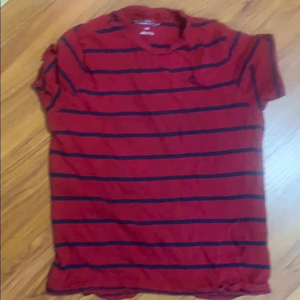 This is a blue and red shirt
